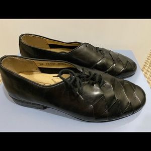 Vintage Woven Leather Oxfords